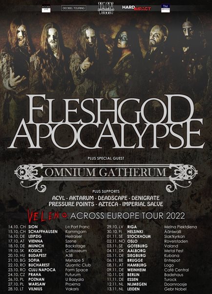 Fleshgod Apocalypse 2022 Tour affiche