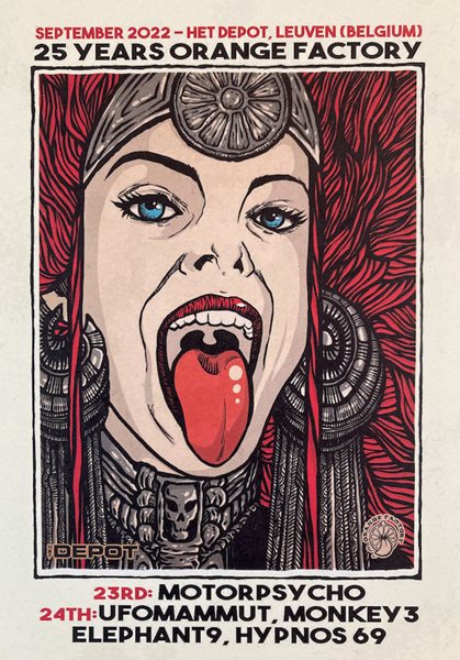 25YROF Concert Poster door Malleus Rock Art Lab