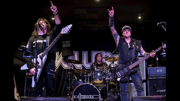 KILLER anno 2023: Shorty (gitaar), Vanne (drums) en Ian (basgitaar)